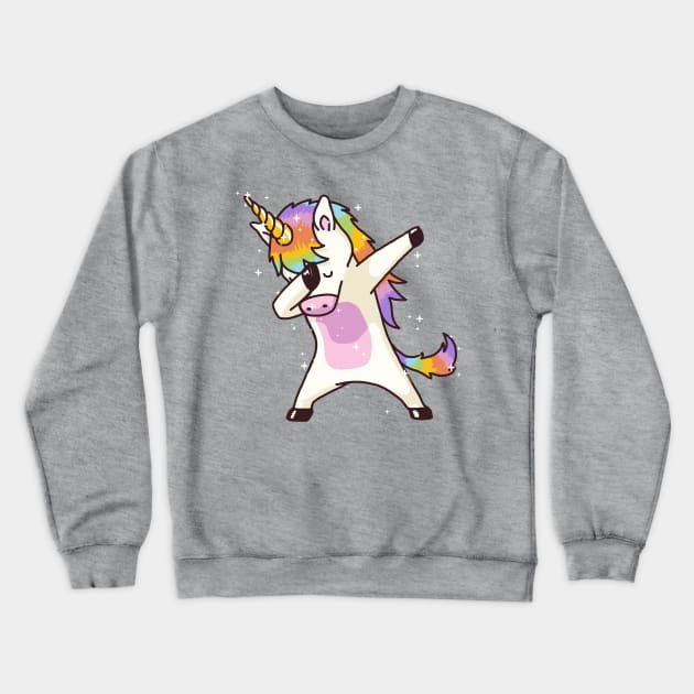 Dabbing Unicorn Shirt Dab Hip Hop Funny Magic Crewneck Sweatshirt by vo_maria